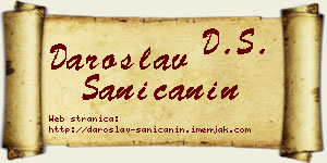 Daroslav Saničanin vizit kartica